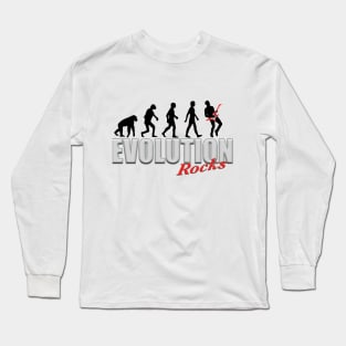 Evolution Rocks (Music Humour) Long Sleeve T-Shirt